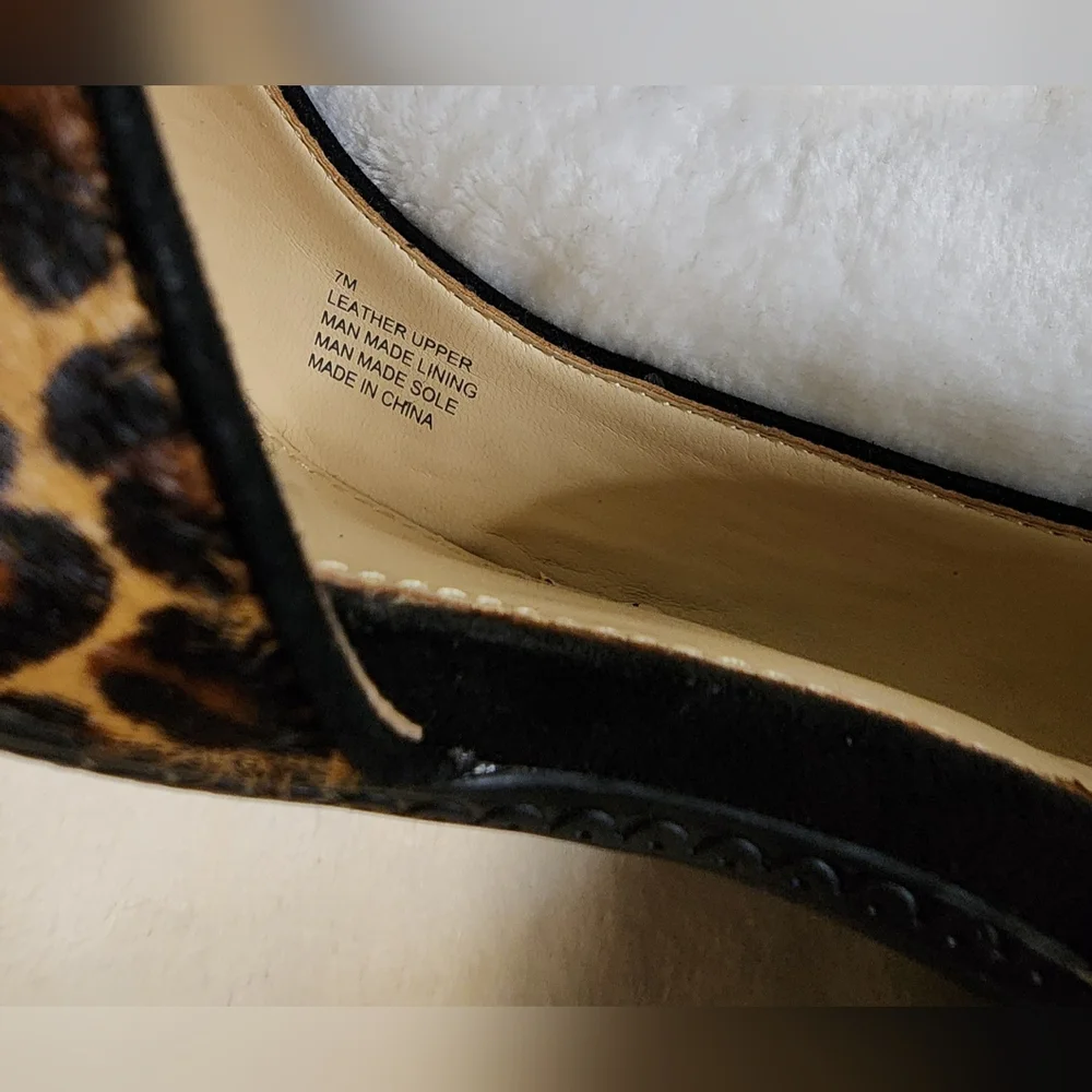 Calf Hair Leopard Print Heels By Alex Marie,‎ EUC, SIZE 7
